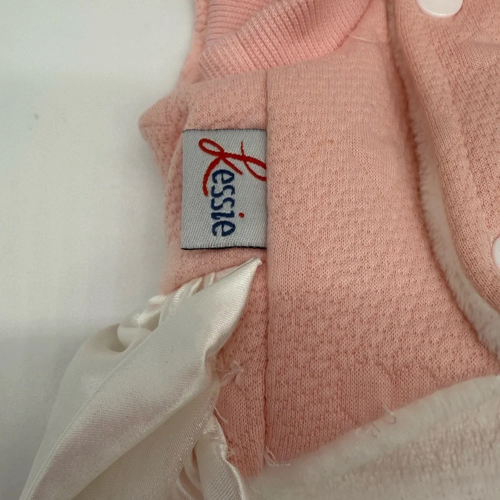 Kessie Princess Queen Fashion Model Pink and White Dog Dress with Bow - Picture 6 of 8